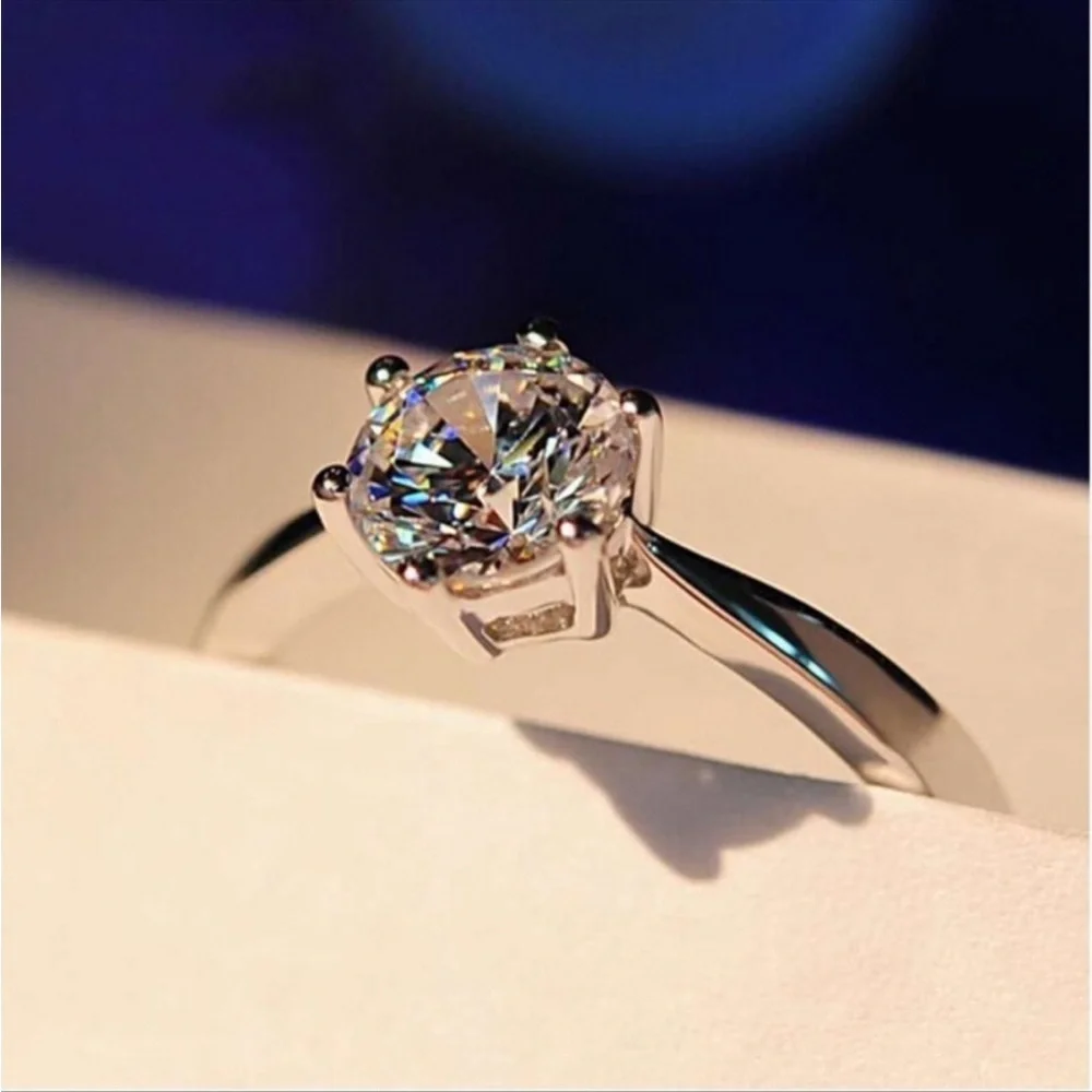 Sterling Silver plated CZ ring
